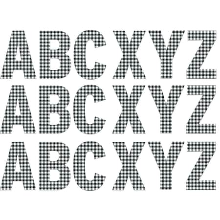 Eureka Gingham Jumbo 7in. Deco Letters, 387PK 850008